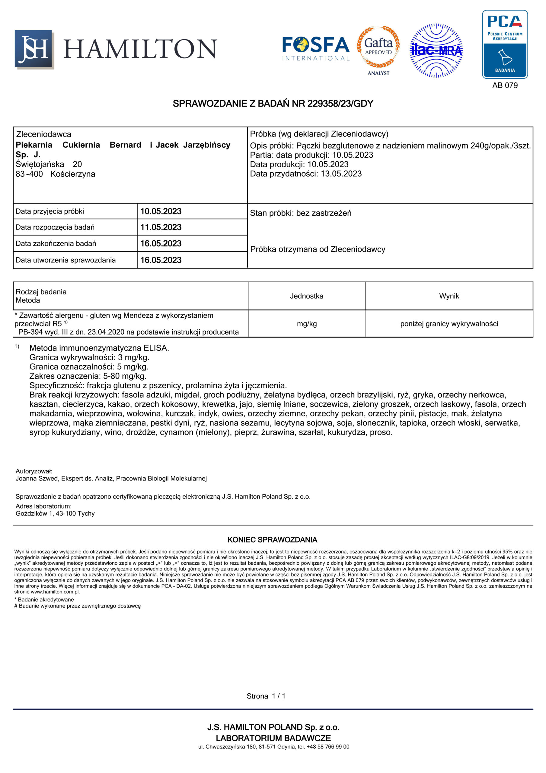 Pączki bezglutenowe z nadzieniem malinowym 2023